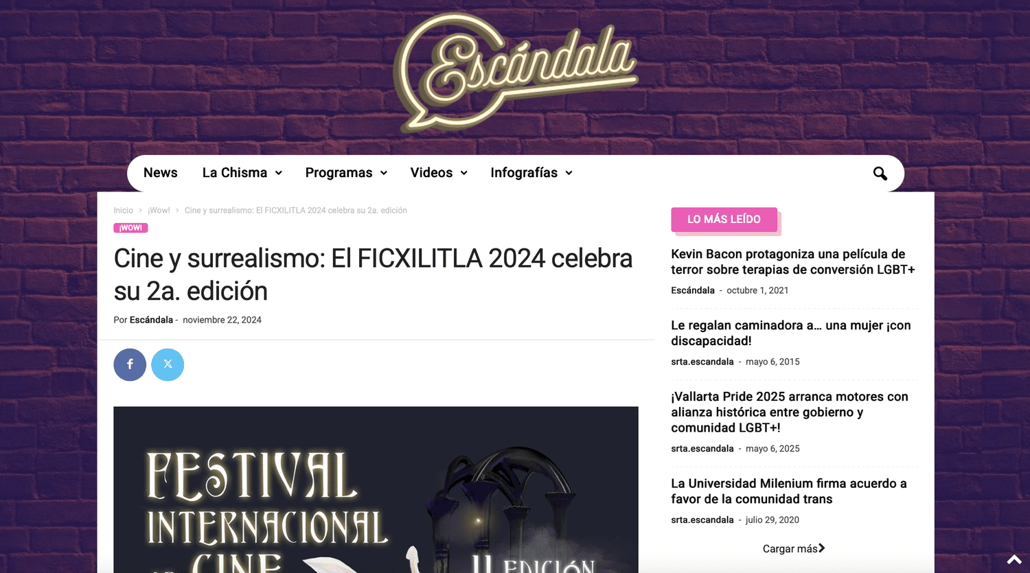 Cine y surrealismo: El FICXILITLA 2024 celebra su 2a. edición
